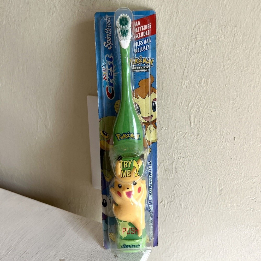 Pokemon Crest Spinbrush Toothbrush 2007 Collectable Pikachu *READ